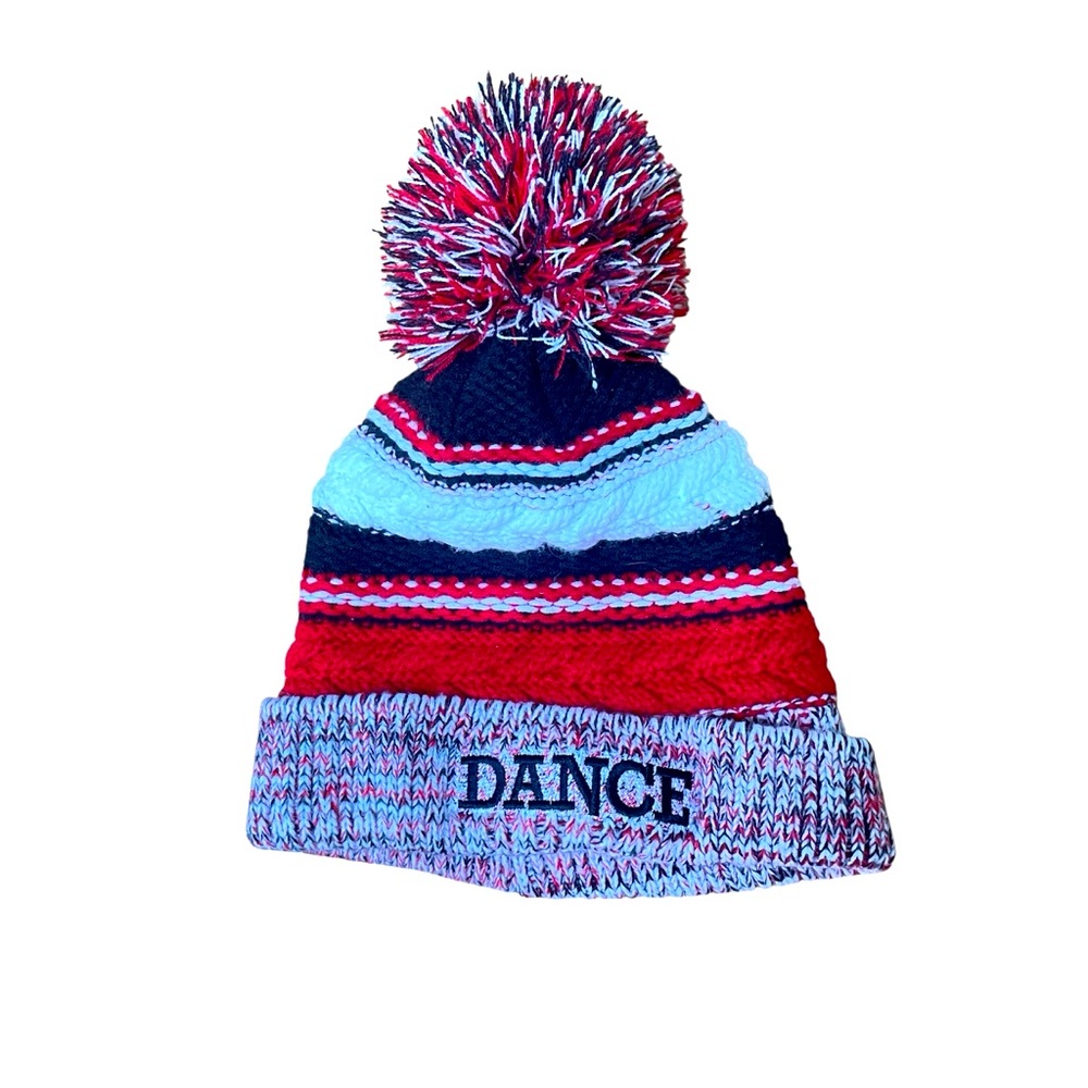 Sport-Tek Colorful Cozy Outdoor Gorpcore Dance Pom-Pom Beanie Knit Winter Hat